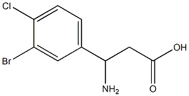 3-amino-3-(3-bromo-4-chlorophenyl)propanoic acid Structure