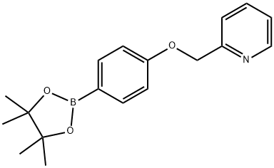 Pyridine, 2-[[4-(4,4,5,5-tetramethyl-1,3,2-dioxaborolan-2-yl)phenoxy]methyl]- Struktur