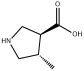 (3S,4S)-4-methylpyrrolidine-3-carboxylic acid 结构式