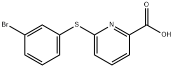 6-[(3-溴苯基)巯基]吡啶-2-羧酸 结构式