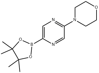 4-[5-(4,4,5,5-tetramethyl-1,3,2-dioxaborolan-2-yl)-2-pyrazinyl]Morpholine Struktur