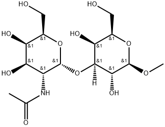 Methyl 3-O-(2-acetamido-2-deoxy-a-D-galactopyranosyl)-b-D-galactopyranoside Struktur