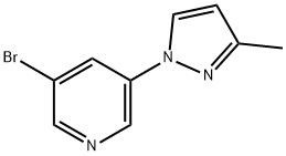 3-Bromo-5-(3-methyl-1H-pyrazol-1-yl)pyridine Struktur