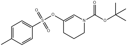 5-(Toluene-4-sulfonyloxy)-3,4-dihydro-2H-pyridine-1-carboxylic acid tert-butyl ester 化学構造式