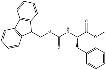 methyl (2S)-2-({[(9H-fluoren-9-yl)methoxy]carbonyl}amino)-3-phenylpropanoate 化学構造式