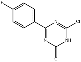 2-Chloro-4-(4-fluorophenyl)-6-hydroxy-1,3,5-triazine 结构式