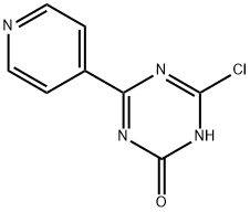 2-Chloro-4-(4-pyridyl)-6-hydroxy-1,3,5-triazine Struktur