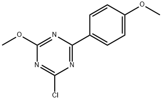 2-Chloro-4-(4-methoxyphenyl)-6-methoxy-1,3,5-triazine 结构式