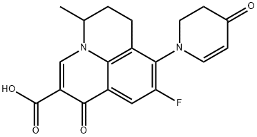 9-fluoro-6,7-dihydro-5-methyl-1-oxo-8-(4-oxo-1,2,3,4-tetrahydro-1-pyridyl)-1H,5H-benzo[i,j]quinolizine-2-carboxylic acid Struktur