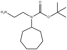 tert-butyl N-(2-aminoethyl)-N-cycloheptylcarbamate 结构式