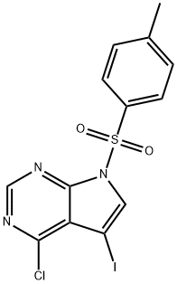 4-chloro-5-iodo-7-tosyl-7H-pyrrolo[2,3-d]pyrimidine Struktur