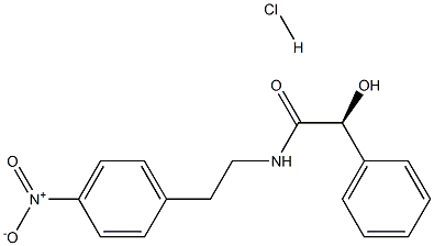 (S)-2-hydroxy-N-(4-nitrophenethyl)-2-phenylacetamide  hydrochloride Struktur