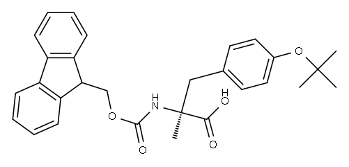 (2S)-3-[4-(TERT-BUTOXY)PHENYL]-2-({[(9H-FLUOREN-9-YL)METHOXY]CARBONYL}AMINO)-2-甲基丙酸 结构式