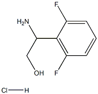 2-アミノ-2-(2,6-ジフルオロフェニル)エタン-1-オール塩酸塩 化学構造式