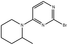 2-Bromo-4-(2-methylpiperidin-1-yl)pyrimidine, 1314353-47-3, 结构式