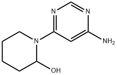 4-Amino-6-(2-hydroxypiperidin-1-yl)pyrimidine 结构式