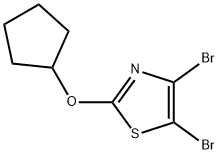 4,5-Dibromo-2-(cyclopentoxy)thiazole 结构式
