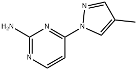 2-Amino-4-(4-methyl-1H-pyrazol-1-yl)pyrimidine Struktur