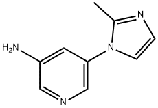 3-AMINO-5-(2-METHYLIMIDAZOL-1-YL)PYRIDINE Structure