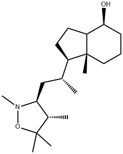 7R-Methyl-1R-[1R-methyl-2-(2,4S,5,5-tetramethyl-isoxazolidin-3S-yl)-ethyl]-octahydro-inden-4S-ol 结构式