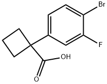 1-(4-Bromo-3-fluorophenyl)cyclobutanecarboxylic Acid Structure