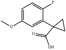 1-(2-fluoro-5-methoxyphenyl)cyclopropane-1-carboxylic acid,1314790-11-8,结构式