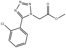methyl 2-(5-(2-chlorophenyl)-1H-tetrazol-1-yl)acetate, 131647-90-0, 结构式