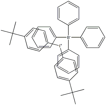 Iodonium, bis(4-(1,1-dimethylethyl)phenyl)-, tetraphenylborate(1-) Structure