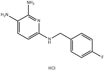 N6-(4-fluorobenzyl)pyridine-2,3,6-triamine hydrochloride Structure