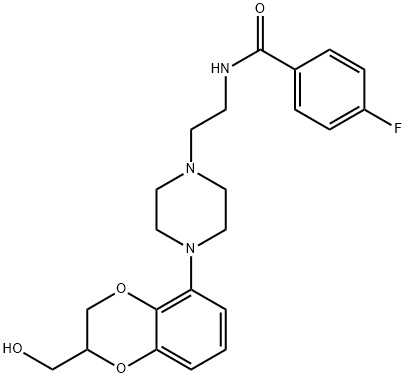 [5-[4-[2-[(4-FLUOROBENZOYL)AMINO]ETHYL]PIPERAZIN-1-YL]-1,4-BENZODIOXAN-2-YL]METHANOL,132741-86-7,结构式