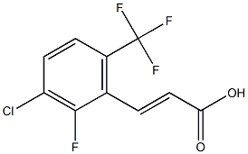 (E)-3-(3-chloro-2-fluoro-6-(trifluoromethyl)phenyl)acrylic acid Struktur