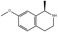 (1R)-7-methoxy-1-methyl-1,2,3,4-tetrahydroisoquinoline 结构式
