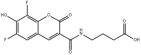 4-[[(6,8-Difluoro-7-hydroxy-2-oxo-2H-1-benzopyran-3-yl)carbonyl]amino]butanoic acid Structure