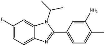 5-[6-fluoro-1-(propan-2-yl)-1H-1,3-benzodiazol-2-yl]-2-methylaniline Structure