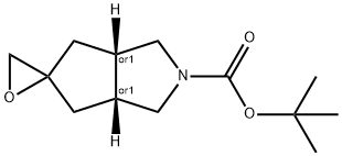 TERT-BUTYL (3AR,6AS)-TETRAHYDRO-1H-SPIRO[CYCLOPENTA[C]PYRROLE-5,2'-OXIRANE]-2(3H)-CARBOXYLATE,1334000-20-2,结构式