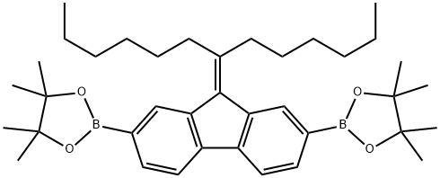 2,2'-(9-(TRIDECAN-7-亚烷基)-9H-芴-2,7-二基)双(4,4,5,5-四甲基-1,3,2-二氧杂硼烷),1334549-69-7,结构式