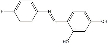 4-{[(4-fluorophenyl)imino]methyl}-1,3-benzenediol Struktur