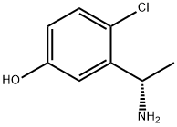 (S)-3-(1-氨乙基)-4-氯苯酚, 1334763-22-2, 结构式