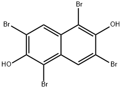 1,3,5,7-tetrabromo-2,6-naphthalenediol Struktur