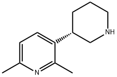 (S)-2,6-dimethyl-3-(piperidin-3-yl)pyridine 结构式