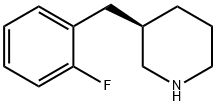 Piperidine, 3-[(2-fluorophenyl)methyl]-, (3R)-,1336625-28-5,结构式