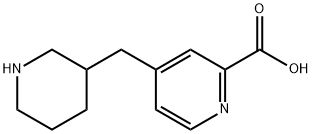 2-Pyridinecarboxylic acid, 4-(3-piperidinylmethyl)- Structure