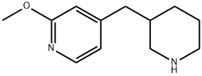 Pyridine, 2-methoxy-4-(3-piperidinylmethyl)- Structure