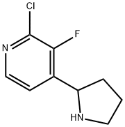 2-chloro-3-fluoro-4-(pyrrolidin-2-yl)pyridine Structure