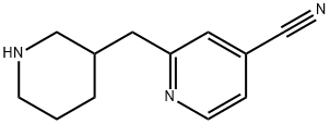 4-Pyridinecarbonitrile, 2-(3-piperidinylmethyl)-,1337380-34-3,结构式