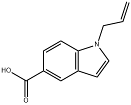 1-烯丙基-1H-吲哚-5-羧酸 结构式
