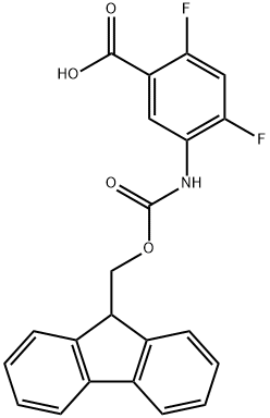 5-((((9H-芴-9-基)甲氧基)羰基)氨基)-2,4-二氟苯甲酸 结构式