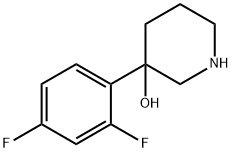 3-Piperidinol, 3-(2,4-difluorophenyl)- Structure