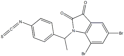 5,7-dibromo-N-(p-(isothiocyanato)methylbenzyl)isatin,1344698-32-3,结构式