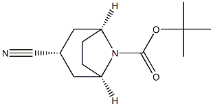 (1R,3R,5S)-3-氰基-8-氮杂双环[3.2.1]辛烷-8-羧酸叔丁酯,1346144-22-6,结构式